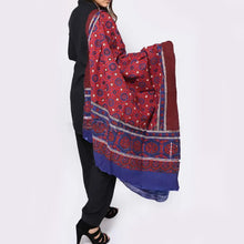 Load image into Gallery viewer, Cotton Herbal Dyed Block Printed Ajrak Shawl For Her