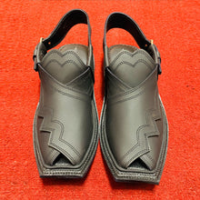 Load image into Gallery viewer, Dark Brown Handcrafted Peshawari Chappal