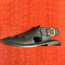 Load image into Gallery viewer, Dark Brown Handcrafted Peshawari Chappal