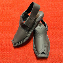 Load image into Gallery viewer, Dark Brown Handcrafted Peshawari Chappal