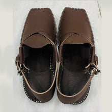 Load image into Gallery viewer, Dark Brown Handmade Leather Peshawari Chappal