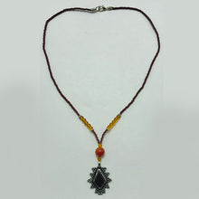 Load image into Gallery viewer, Ethnic Beaded Chain Pendant Necklace