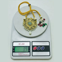 Load image into Gallery viewer, Blue One Motif Pearl Choker Necklace