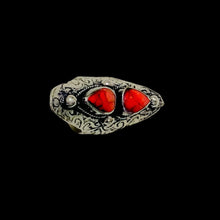 Load image into Gallery viewer, Ethnic Handmade Dual Red Stone Ring
