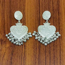 Load image into Gallery viewer, Ethnic Handmade Silver Tone Dangle Earrings