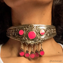 Load image into Gallery viewer, Ethnic Pink Stone Boho Girls Crown Necklace