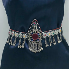 Load image into Gallery viewer, Ethnic Silver Kuchi Tribal Belly Belt