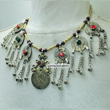 Load image into Gallery viewer, Ethnic Tribal Necklace With Vintage Coins
