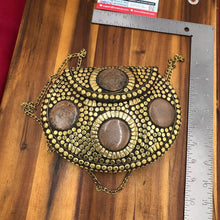 Load image into Gallery viewer, Golden Cross Body Bag with Mosaic Work