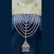 Load image into Gallery viewer, Gorgeous Antique Handmade Silver Bib Necklace