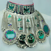 Load image into Gallery viewer, Green Kuchi Tribal Big Choker Necklace