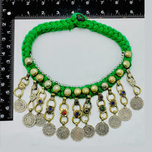 Load image into Gallery viewer, Green Vintage Coins Choker Necklace