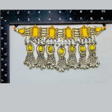 Load image into Gallery viewer, Gypsy Style Yellow Stones Statement Choker Necklace