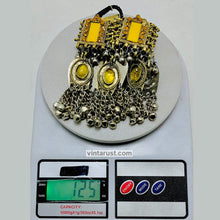 Load image into Gallery viewer, Gypsy Style Yellow Stones Statement Choker Necklace