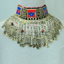 Load image into Gallery viewer, Handcrafted Choker Necklace With Motifs and Tassels