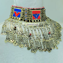 Load image into Gallery viewer, Handcrafted Choker Necklace With Motifs and Tassels