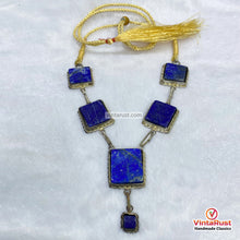 Load image into Gallery viewer, Handcrafted Lapis Lazuli Gemstone Silver Necklace