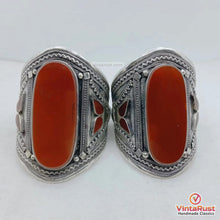 Load image into Gallery viewer, Handmade Big Stone Tribal Cuff Bracelet