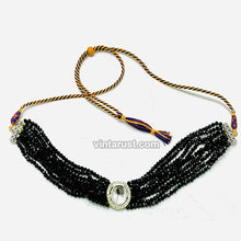 Load image into Gallery viewer, Handmade Black Beaded Multilayered Choker Necklace