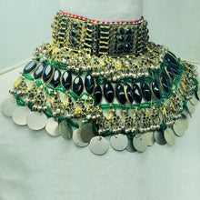Load image into Gallery viewer, Handmade Black Gypsy Layered Choker Necklace