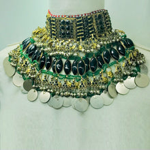 Load image into Gallery viewer, Handmade Black Gypsy Layered Choker Necklace
