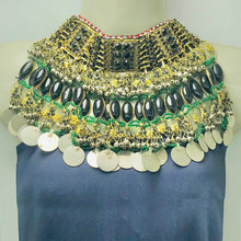 Load image into Gallery viewer, Handmade Black Gypsy Layered Choker Necklace