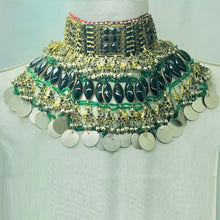 Load image into Gallery viewer, Handmade Black Gypsy Layered Choker Necklace