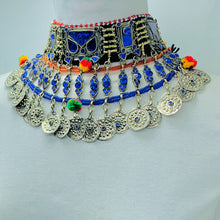 Load image into Gallery viewer, Handmade Blue Stones Choker Necklace