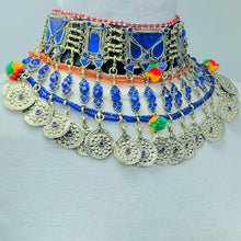 Load image into Gallery viewer, Handmade Blue Stones Choker Necklace