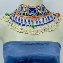 Load image into Gallery viewer, Handmade Blue Stones Choker Necklace