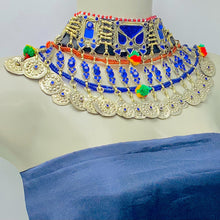 Load image into Gallery viewer, Handmade Blue Stones Choker Necklace