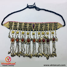 Load image into Gallery viewer, Handmade Choker Necklace with Dangling Tassels