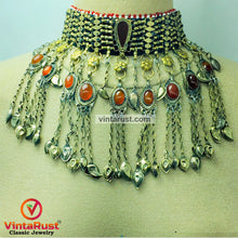 Load image into Gallery viewer, Handmade Choker Necklace with Dangling Tassels