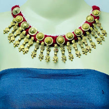 Load image into Gallery viewer, Handmade Choker Necklace With Metal Spikes