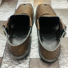 Load image into Gallery viewer, Handmade Dark Brown Leather Sandals