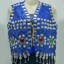 Load image into Gallery viewer, Handmade Embroidered Vest With Silver Bells and Motifs