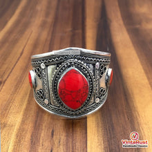 Load image into Gallery viewer, Ethnic Coral Stone Handcuff Kuchi Bracelet