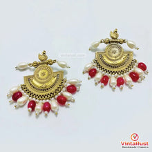 Load image into Gallery viewer, Kuchi Gold-Tone Multicolor Beaded Earrings