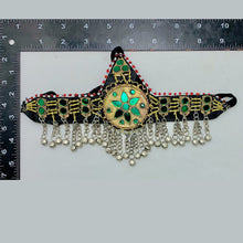 Load image into Gallery viewer, Handmade Green Kuchi Matha Patti Tribal Hair Jewelry