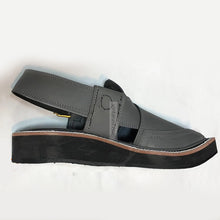 Load image into Gallery viewer, Handmade Grey Peshawari Chappal Sandals