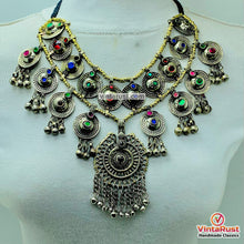 Load image into Gallery viewer, Boho Ethnic Necklace Made With Vintage Pieces
