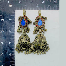 Load image into Gallery viewer, Handmade Jhumka Earrings with Glass Stones