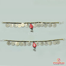 Load image into Gallery viewer, Handmade Kuchi Boho Beaded Coins Anklet Set