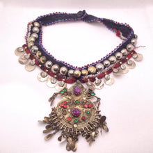 Load image into Gallery viewer, Tribal Handmade Necklace With Multicolor Glass Stones