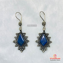 Load image into Gallery viewer, Handmade Lapis Lazuli Boho Drop Earrings