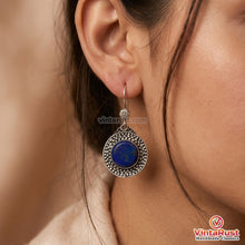 Load image into Gallery viewer, Handmade Blue Lapis Lazuli Drop Earrings