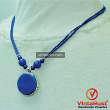 Load image into Gallery viewer, Small Lapis Lazuli Gemstone Pendant Necklace