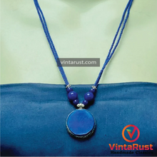 Load image into Gallery viewer, Small Lapis Lazuli Gemstone Pendant Necklace