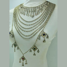Load image into Gallery viewer, Handmade Layered Vintage Kuchi Necklace
