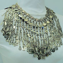 Load image into Gallery viewer, Long Silver Dangling Choker Necklace